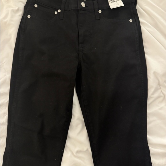 NWT J.CREW 9” vintage slim straight black size 28 - Picture 7 of 9